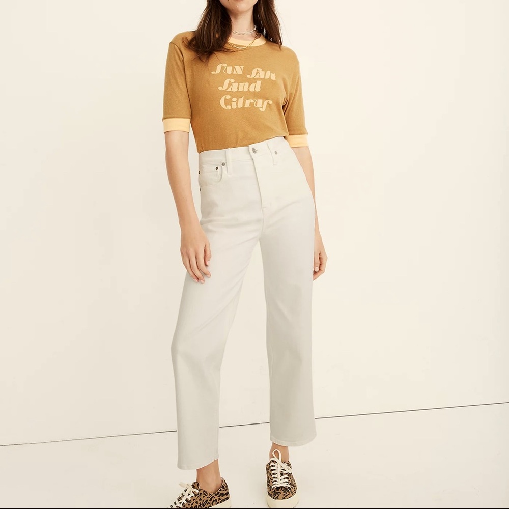 Madewell White Cropped Jeans